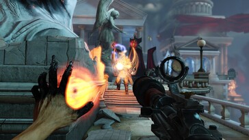 Resimde görülüyor: BioShock Infinite'ten bir oynanış ekran görüntüsü.