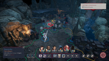 Expeditions: Rome oyununda bir savaşı gösteren bir görsel.