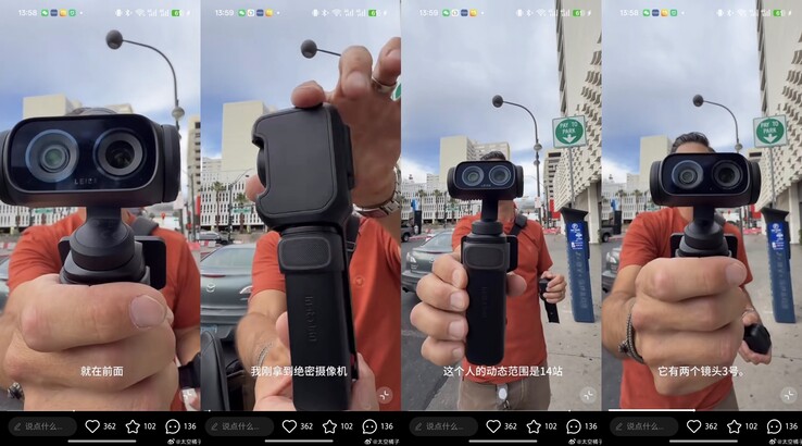 Insta360 Luna Ultra - resmi uygulamalı önizleme görüntüleri.
