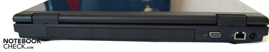 Arka: Batarya, VGA, LAN (RJ 45), güç soketi
