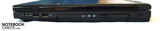Sağ: FireWire, 2x USB 2.0, opsiyonel sürücü, Kensington kilidi