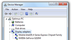 Windows 7 donanım yöneticisinde her iki grafik kartınıda görmeniz mümkün.