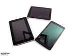 Folio 100 (l), iPad (o), Archos 101 (r)