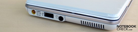 Sol taraf: Güç girişi, USB-2.0, kulaklıklar