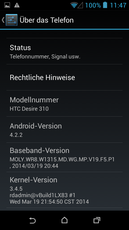 Eski sayılabilecek Android 4.4.2 versiyonu