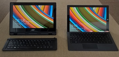 Aspire Switch 12 ve Surface Pro 3