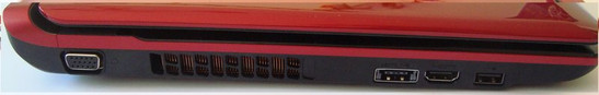 sol: VGA-çıkışı, fan, eSATA/USB yuvası, HDMI, USB