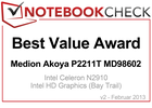En iyi değer ödülü Şubat 2014: Medion Akoya P2211T