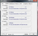 CPUZ önbellek sistem bilgisi