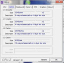 CPUZ önbellek sistem bilgisi