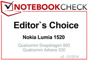 Editor's Choice in January 2014: Nokia Lumia 1520