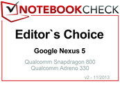 Editor's Choice in November 2013: Google Nexus 5