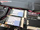 2 mSATA SSD, RAID 0 konfigrasyonu ile çalışmakta.