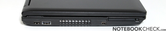 Sol taraf: USB, eSATA/USB, Mini DisplayYuvası, ExpressCard 54mm