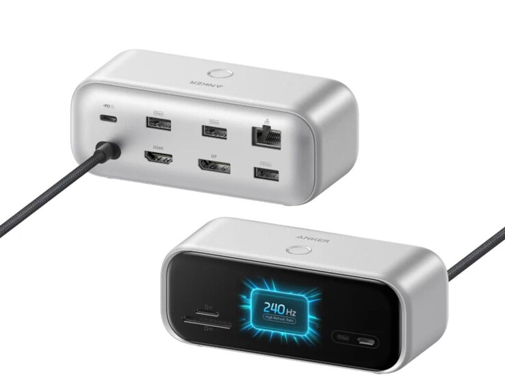 Anker Nano USB-C Hub'ın gümüş versiyonu (10'u 1 arada, 240Hz, Ekran)