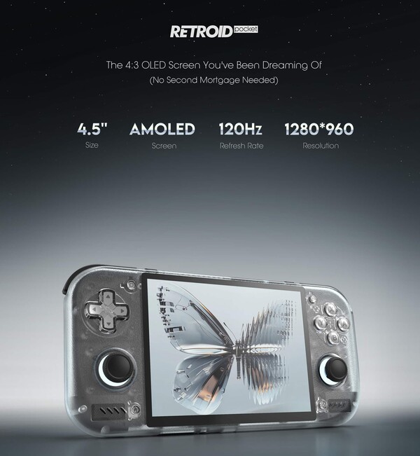 Retroid Pocket Nova, 120 Hz AMOLED ekrana sahip olacak.