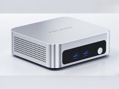 Resimde, gümüş renkli Peladn WO5 304 mini bilgisayarın bir fotoğrafı gösterilmektedir.