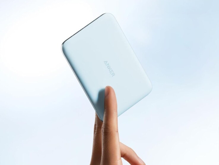 Mavi renkli Anker Nano Güç Bankası (5K, MagGo, Slim)