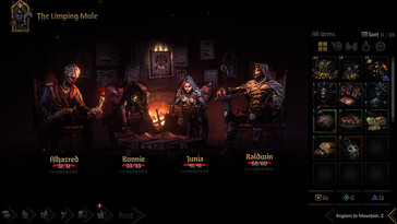 Darkest Dungeon II'deki dört kahramanı gösteren bir görüntü.