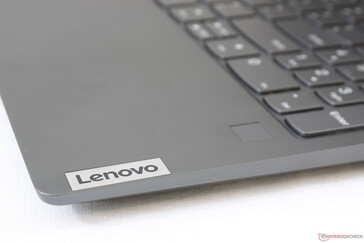 Lenovo logo not unlike on the ThinkBook. Build quality is excellent on our test unit with no noticeable production defects
