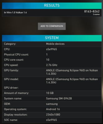 Exynos 2600 GPU kıyaslaması
