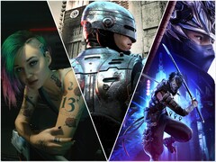 Cyberpunk 2077, RoboCop: Rogue City, Ninja Gaiden 4 (soldan sağa).