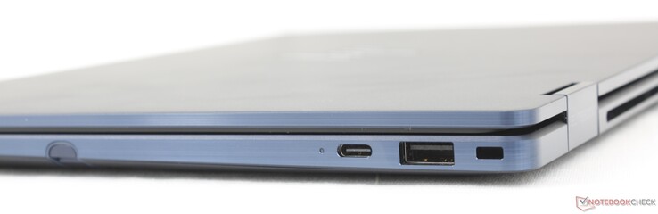 Doğru: Stylus kalem, DisplayPort 1.4 + Power Delivery 3.0 (10 Gbps) özellikli USB-C, USB-A (5 Gbps), Nano kilit
