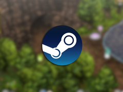 Resimde - Wayblazer Dämmerung'dan bir ekran görüntüsü üzerine yerleştirilmiş Steam logosu.