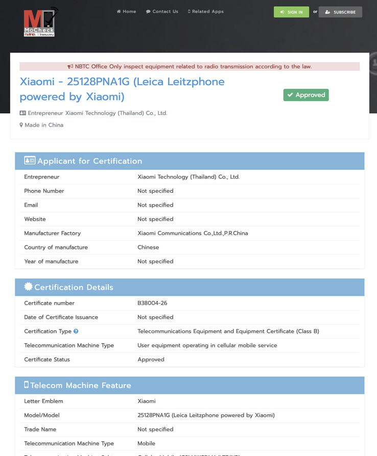 (Resim kaynağı: NBTC)