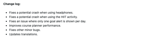 Garmin beta sürüm 16.37 için sürüm notları