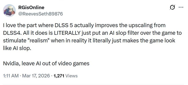 Nvidia DLSS 5 yapay zeka saçmalığı.