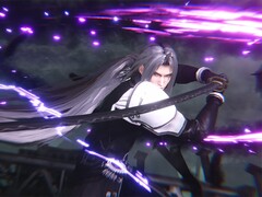 Final Fantasy VII: Ever Crisis'te aksiyon halindeki Sephiroth.