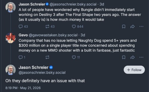 Jason Schreier Bluesky'nin Sony stüdyoları hakkındaki yazısı