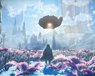 No Man's Sky'da bir uzay gemisini gösteren bir görüntü.