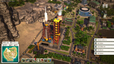 Tropico 5'te bir roketi gösteren bir görsel.