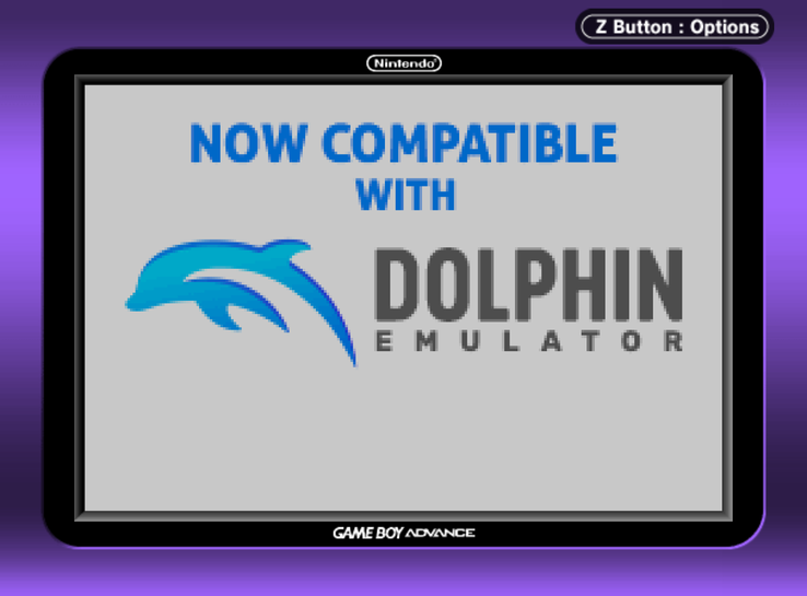 Dolphin'in resmi GBA Player grafiği.