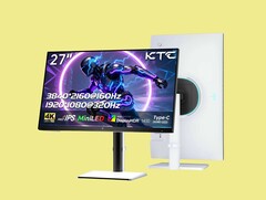 KTC M27P6S oyun monitörü, 160 Hz yenileme hızına ve 2.304 karartma bölgesine sahip 4K IPS panele sahiptir.