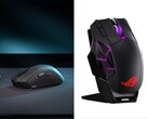 ROG Gladius IV Ace (solda) ve ROG Spatha X 65K (sağda) oyun fareleri.