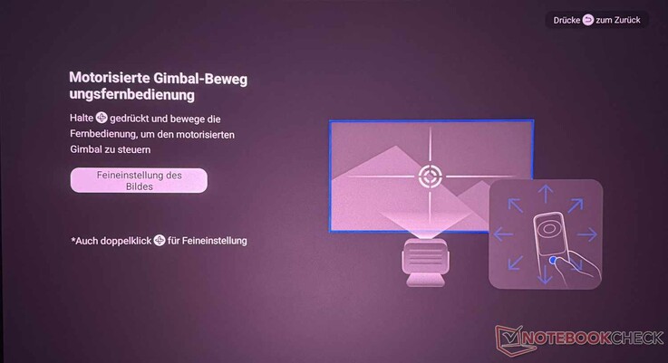 Motorlu AI gimbal, hizalamayı kolaylaştırır.