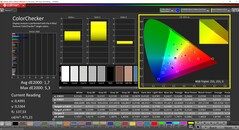 CalMAN ColorChecker (profil: Standart, hedef renk uzayı: P3)