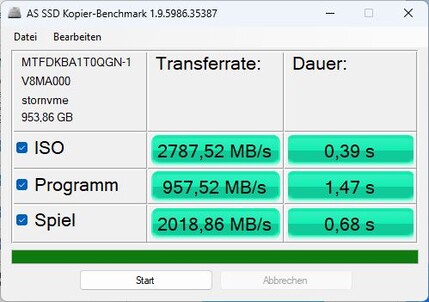 AS SSD Kopyalama