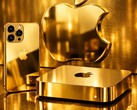Apple adresinde, gelecekteki fiyat artışlarını öngören altın kaplamalı Apple ürünleri.