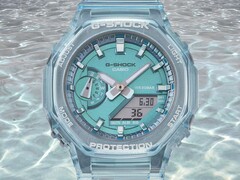 Casio'nun yeni ICERC işbirliği saatleri, GMA-S2100SK-2A (resimde) ile benzer bir şeffaf kasaya sahiptir