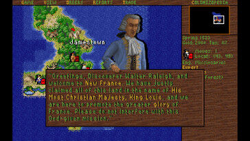 Resimde: Sid Meier's Colonization (Classic) oyunundan bir ekran görüntüsü.