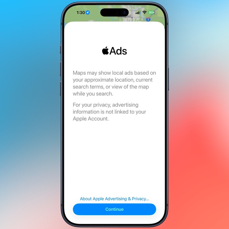 Apple Haritalar'daki Reklamlarla İlgili Yasal Uyarı
