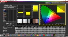 CalMAN ColorChecker (profil: Geliştirilmiş, hedef renk uzayı: sRGB)