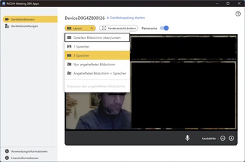 Ricoh uygulaması: Düzen seçin 
