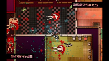 Resimde: Hotline Miami oyunundan bir ekran görüntüsü.