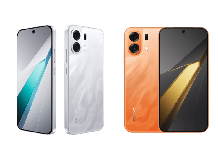 Oppo K14 Plus 5G'nin renk seçenekleri.