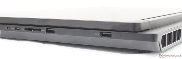 Sağ tarafta: USB-C (10 Gbps), SD kart okuyucu, 2x USB-A (10 Gbps)